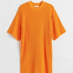 H&M Orange knit Tshirt Dress